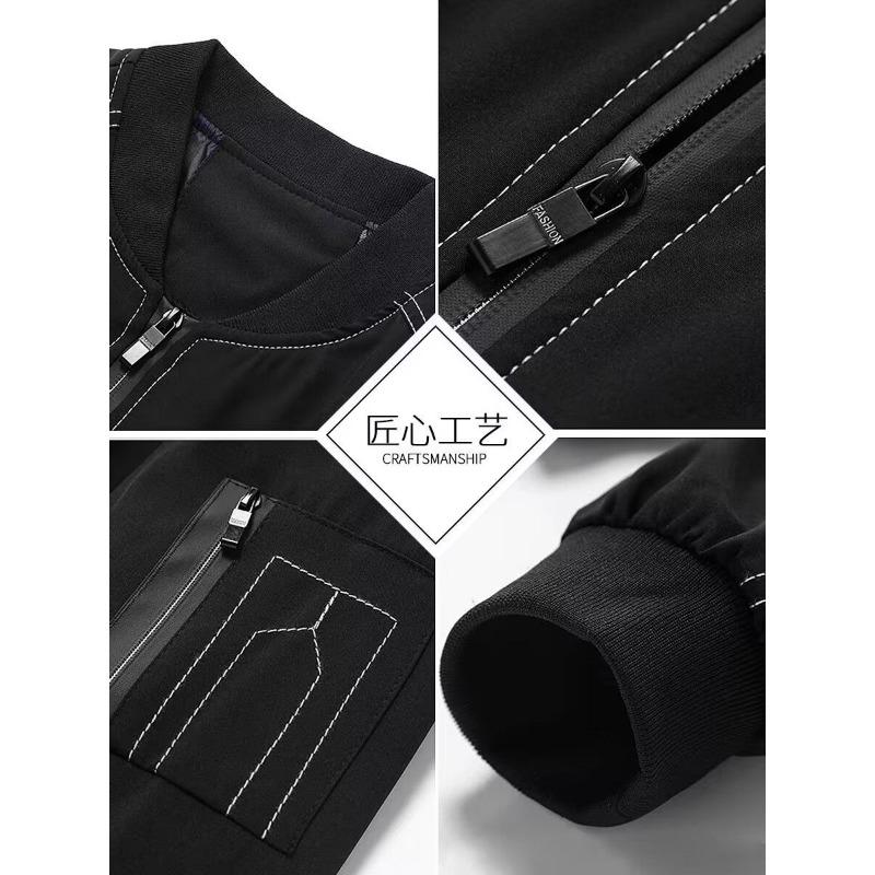 Spring and Autumn Men's New Casual Versatile Trendy Loose Large Size Jacket Winter Velvet Thick