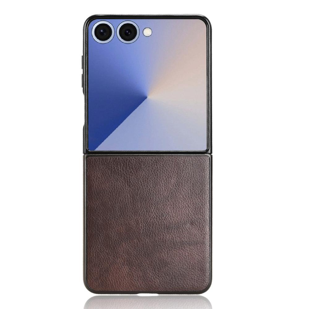 case for Samsung Galaxy Z Flip 7 FE Litchi pattern phone case protective cover hard shell full coverage Anti-Fingerprint plain