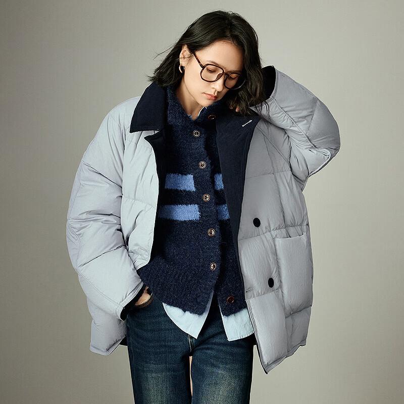 ChuYu Women's Reversible Corduroy Down Jacket