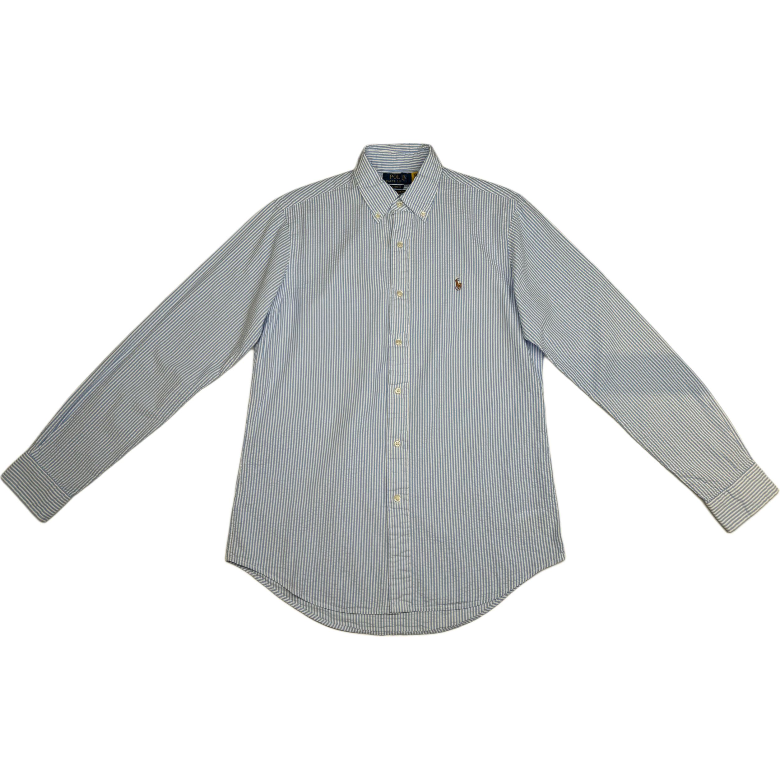 

Polo Ralph Lauren Cotton Polo Collar Single-Breasted Striped Poplin Long Sleeve Shirt Men shirts 710874273-004 S
