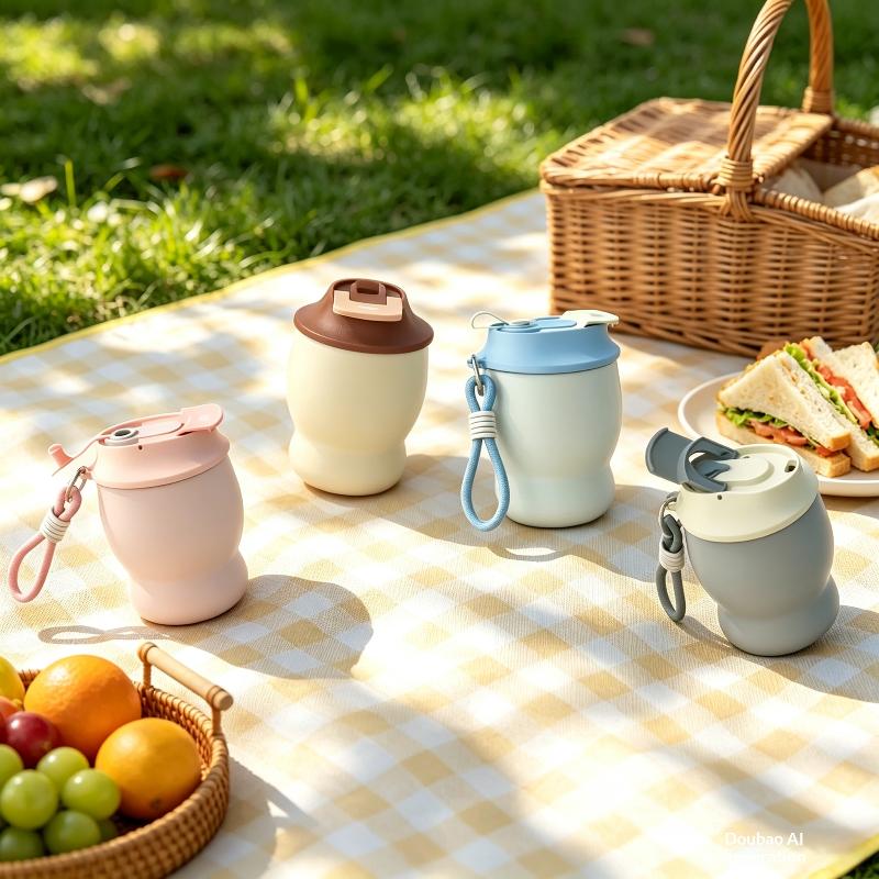 280mL Portable Insulated Coffee Mug Mini Stainless Steel Dual Spout Hot Cold Thermal Cup for Daily Use