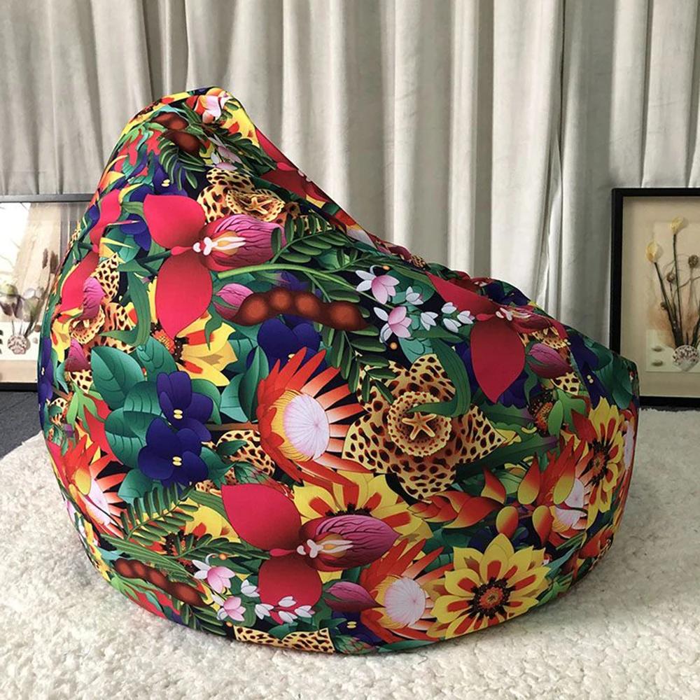 Outdoor Color Printed Inner Coat Does Not Contain Particles Waterproof Simple Leisure Bean Bag Lazy Sofa Chair Expression City