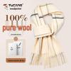 Tucano Women's Plaid Pure Wool Winter Scarf
