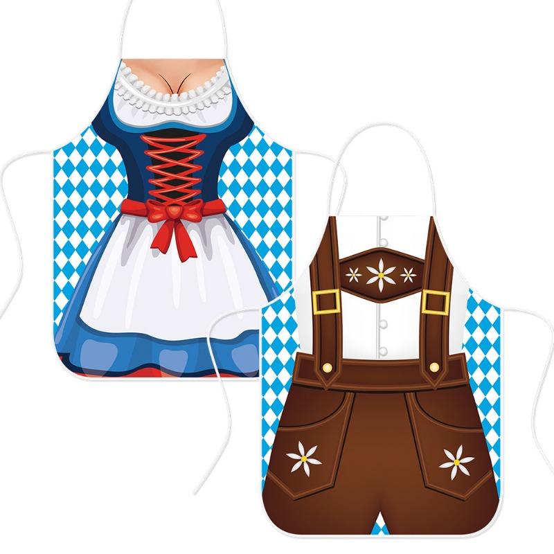 1PC Munich Oktoberfest Decorative Apron, German Oktoberfest Funny Character Cos Apron Waterproof Overalls