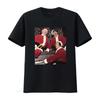 Vintage Funny Three Stooges Christmas Santa Singing Piano Print Casual T Shirt Vintage Washed Unisex Homme Fashion