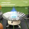4500W Windproof Camping Stove Camping Gas Stove with Piezo Ignition for Outdoor Backpacking Hiking Picnic