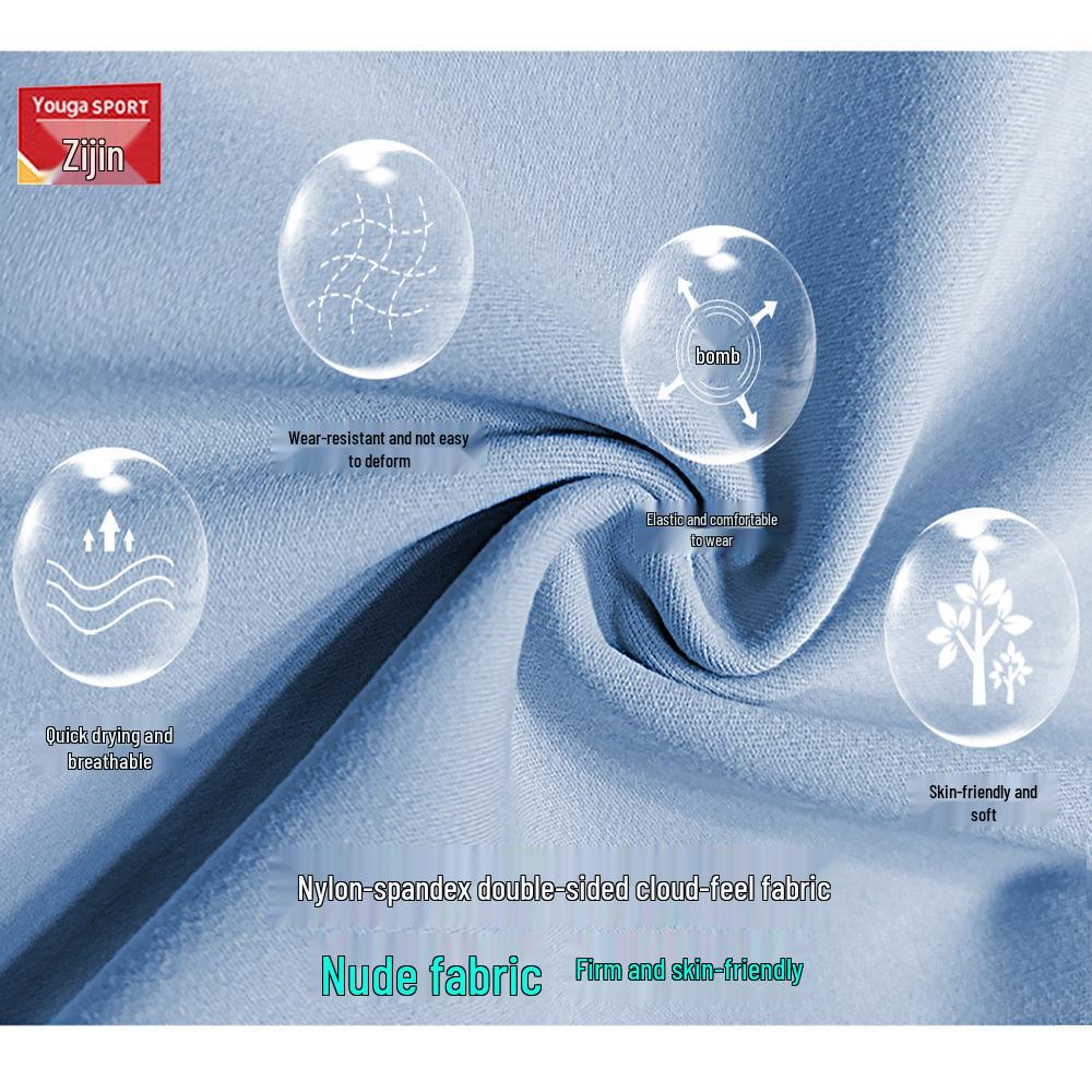 Nude Langarm Yoga-Jumpsuit mit Reißverschluss - High-Intensity Fitnessbekleidung