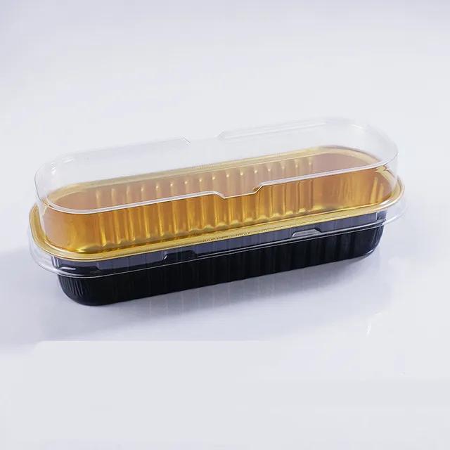 50 Pcs  Tin Foil Box Oven Air Fryer Tin Carton Food Barbecue and Baking Aluminum Foil Plate Household Cake Mold