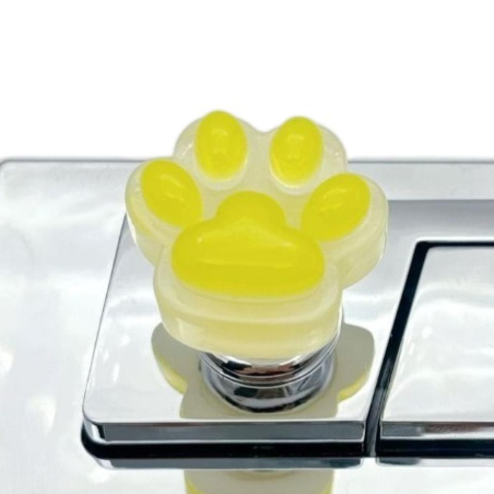 Cat Paw Luminous Toilet Press Cute Water Press Flush Button Auxiliary Device Toilet Button  Women