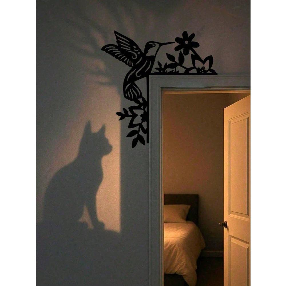 Vintage Iron Bird Wall Decor Peel and Stick Removable Art Home Bedroom Living Room Waterproof Reusable Accent