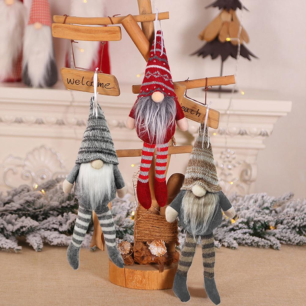 Weihnachtsbaumschmuck, 3 Stück Gesichtslos Bartpuppe Weihnachts-Hängeornamente Weihnachts-Hängeanhänger für Party Zuhause Dekoration