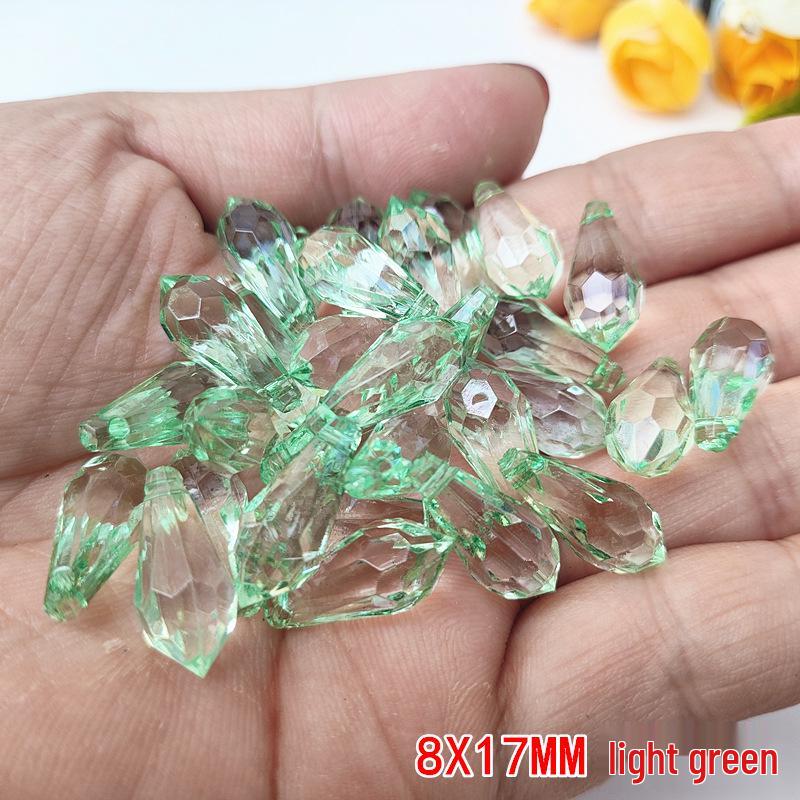 DIY Crystal Pillar Lampshade Beaded Curtain Accessories: 9x17MM Water Drop Transparent Acrylic Pendants
