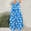 Round Dot Pattern Fashion Women Mini Dresses Summer Sleeveless 3D Printing Street Ladies Trend Dress 3XL Plus Size Casual Dress