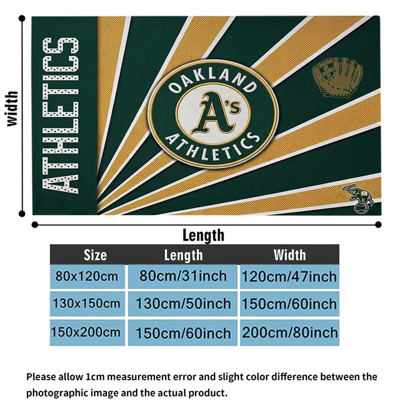 Oakland Athletics Druck Flanelldecke Hohe Qualität Warm Bequem Decke für Alle Jahreszeiten Perfekt für Geschenke Heimdekoration