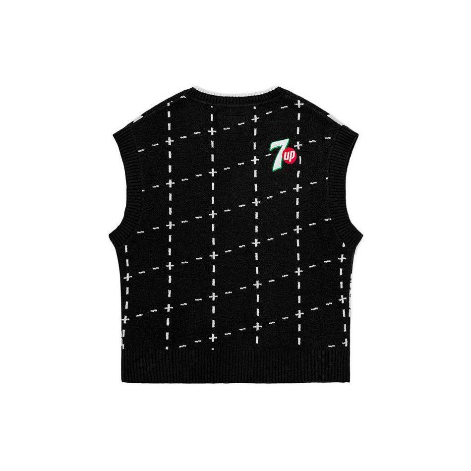 Lee Diamond Logo Print V-Neck Vest Unisex Vest Black LMT0040766BL00FK11000