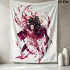 Demon Slayer Wall Tapestry Aesthetic Wall Hanging Printed Fabric Blanket Decorative Tapestries For Bedroom Living Room Home Decor