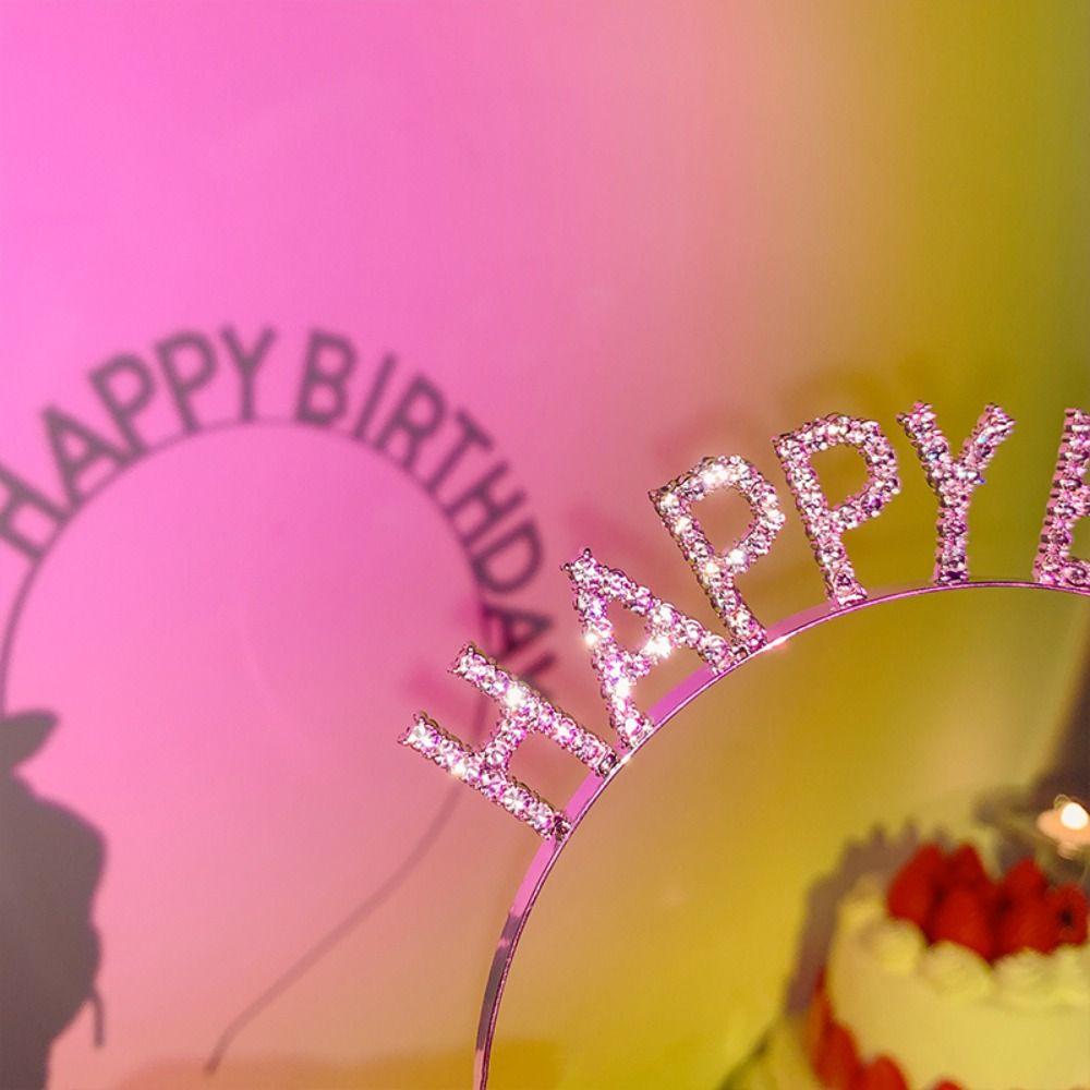 Birthday Gift Birthday Queen Headband Female Jewelry Birthday Hair Hoop  Crown  Women