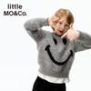 little MO&Co. Kids Mohair Blend Smiley Face Pullover Sweater