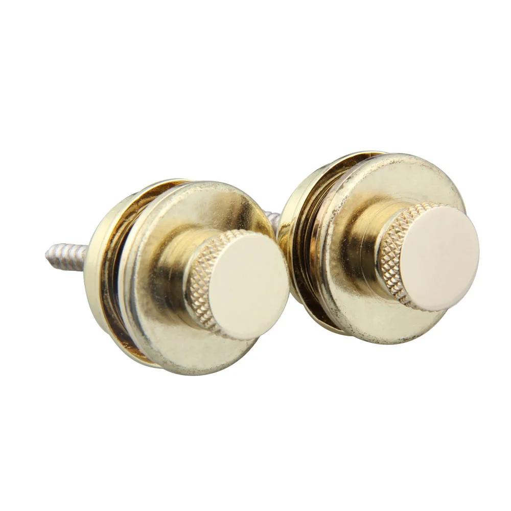 10-2PCS Electric Guitar Straplock Zinc Alloy Bass Safety Straplock Flat Head Non-slip Replacement Musical Instrument Accessories