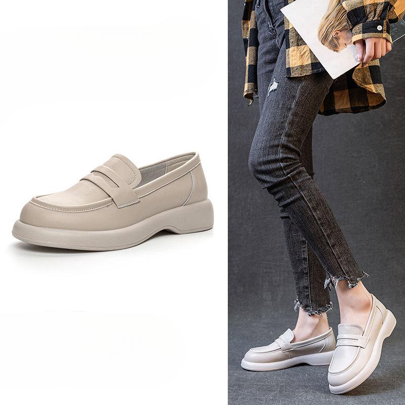 Retro Shoes Versatile Shoes Thick-soled Shoes Women's Soft-soled Shoes One-step Wear