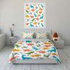 Colorful Cartoon Dinosaur Bedding Bedding Duvet Cover Set Duvet Cover Pillowcases (1 * Duvet Cover 2 * Pillowcases, without duvet insert)