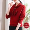 Xuexi Women's Autumn Bow-Tie Knit Sweater