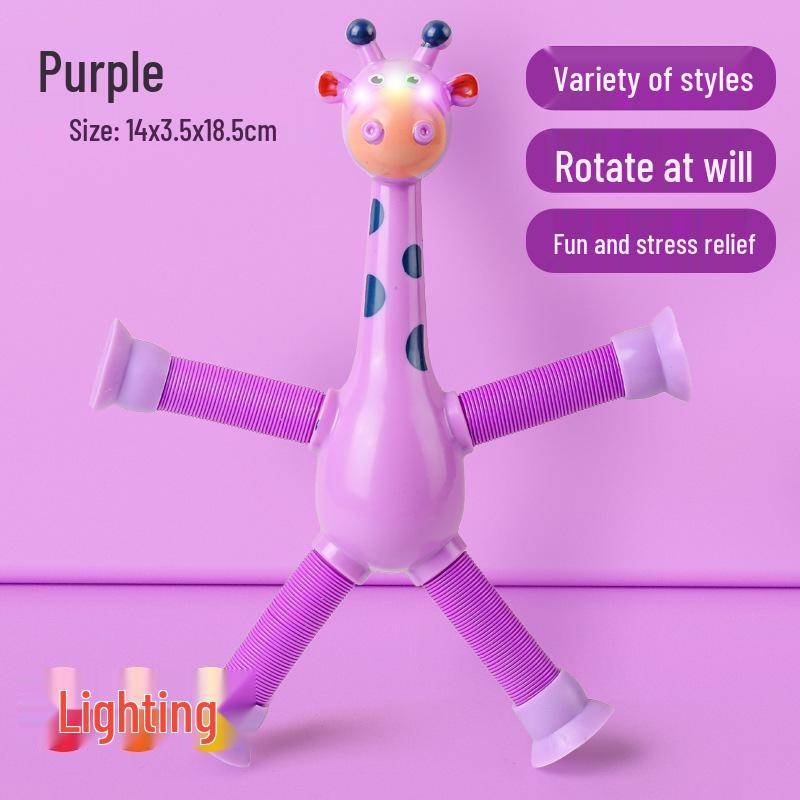 Versatile Telescopic Giraffe Suction Cup Toy – Creative Decompression Toy