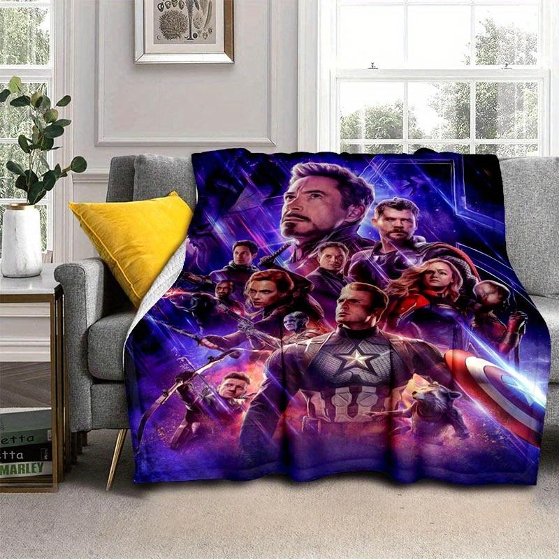 1pc Avengers Printing Blanket - Soft, All-Season Throw for Living Room, Bedroom,Personalized Gift with Adorable Cartoon Design