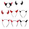 Cartoon Animal Cool Devil Headband Feather Hair Hoop Stage Hairbands