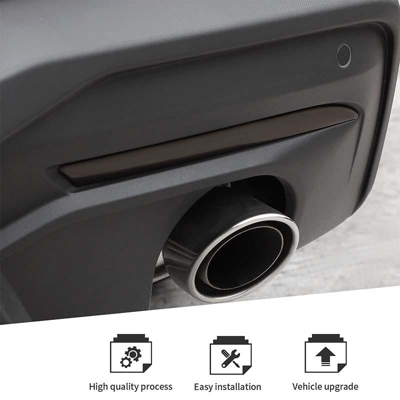 Auto-Dekorationsabdeckungen für Nebelschlussleuchten, ABS-Dekoration für Ford Mustang ab 2024, Außenzubehör, gesmokt, schwarz