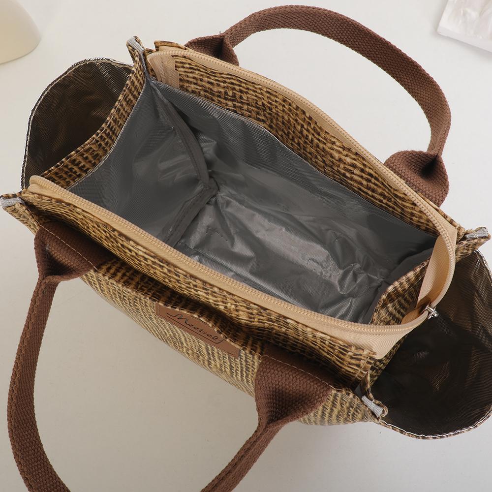 Large-capacity insulated handbag, foldable aluminum foil insulated ice pack bag, outdoor camping picnic bag