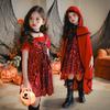 Halloween Children's Costume Christmas Costume Little Red Riding Hood Shawl Cape Pastoral Girl Cinderella Costume