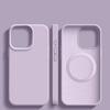 Custodia magnetica per telefono in silicone liquido originale grigio titanio per iPhone 16 15 14 13 Pro Max Plus magsafe ricarica cover posteriore morbida