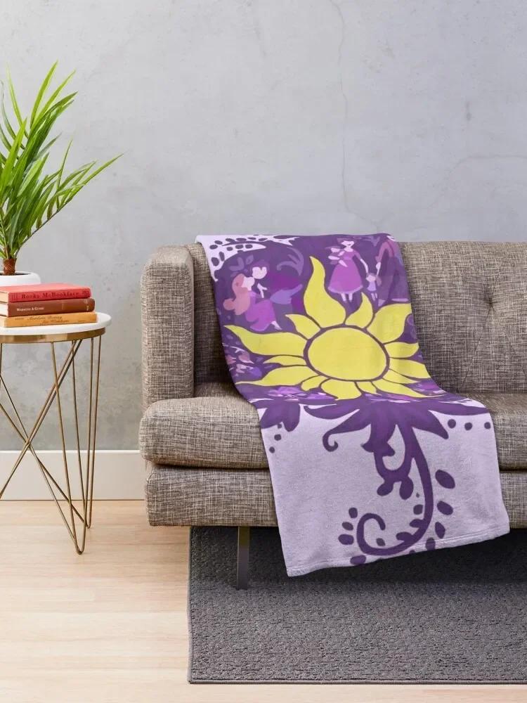 Tangled - Sun - Kingdom Dance Throw Blanket Thermals For Travel Fluffys Large Heavy Blankets 80x120cm(31x47inch)