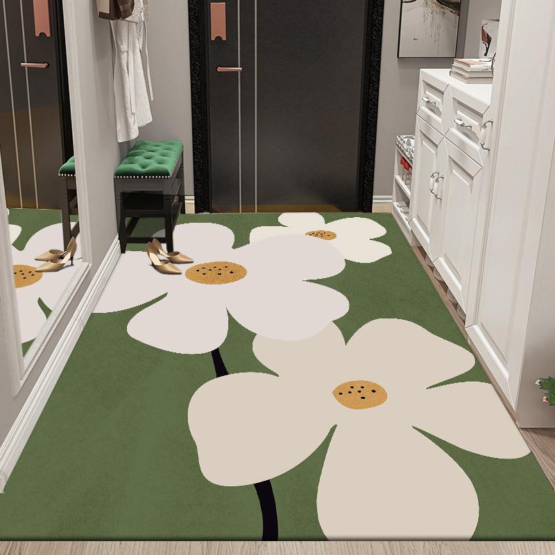 Home Floor Mat Door Dirt Resistant Carpet Bedroom Bedside Easy To Maintain Living Room Bathroom Absorbent Foot Mat