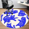 1pc Cat Pattern Office Round Area Rug, Indoor Mat Suitable For Office, Under Office Chairs Bedroom Living Room Home Decor, Room Deco