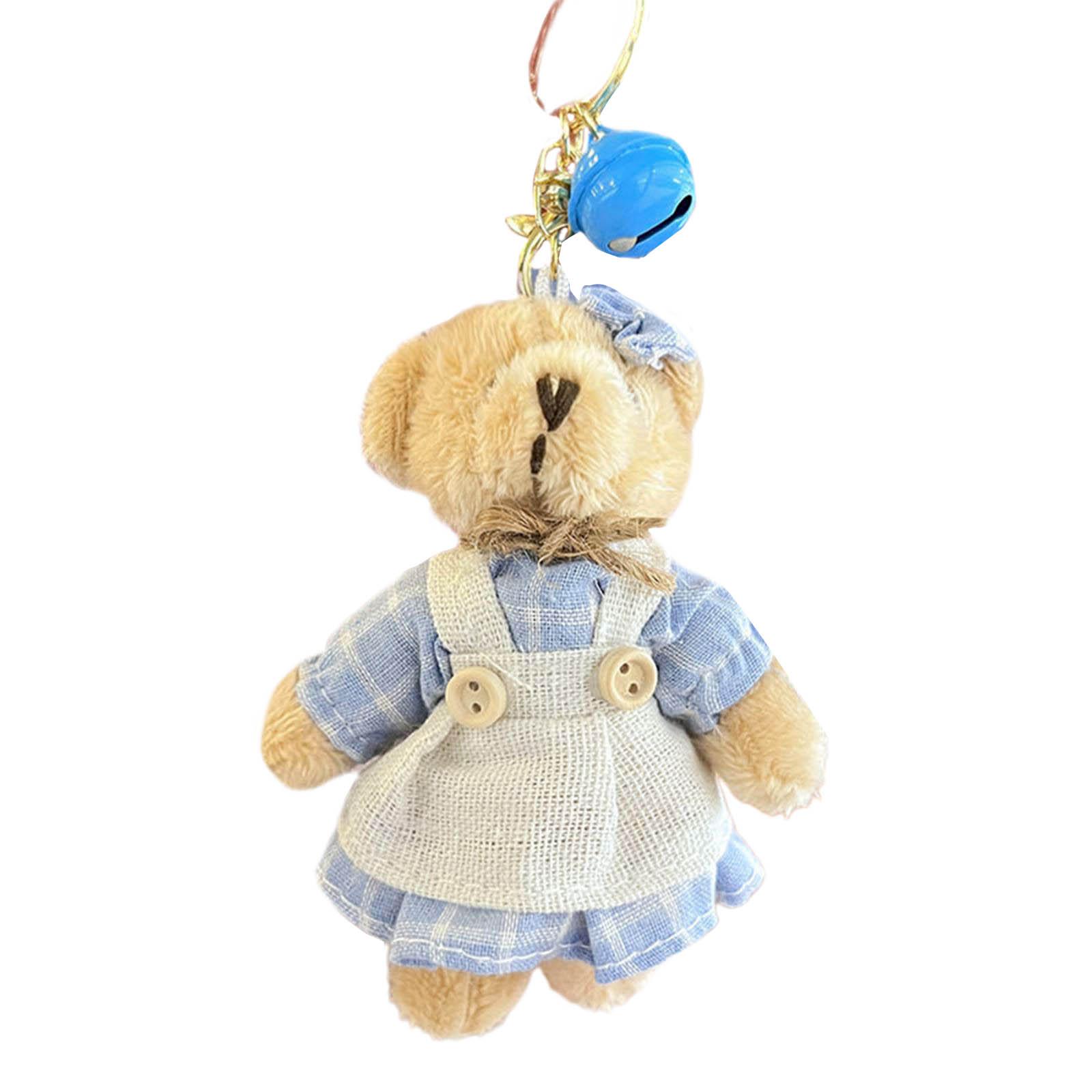 

Милый плюшевый брелок-мишка, мягкие игрушки, брелок-подвеска, пушистый шарм для кошелька, рюкзака, сумочки 1