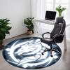 1 Stück Teppich mit Drachenemblem für das Büro, rutschfest, runder Teppich, weich und bequem, Teppich für das Büro, leichte runde Bodenmatte