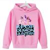 KPop Demon Girls Fashion Casual Sweatshirt Movie New Kids K-Pop Demon Hunters Hooded Tops Toddler Girl Clothes Hunters Hoodie