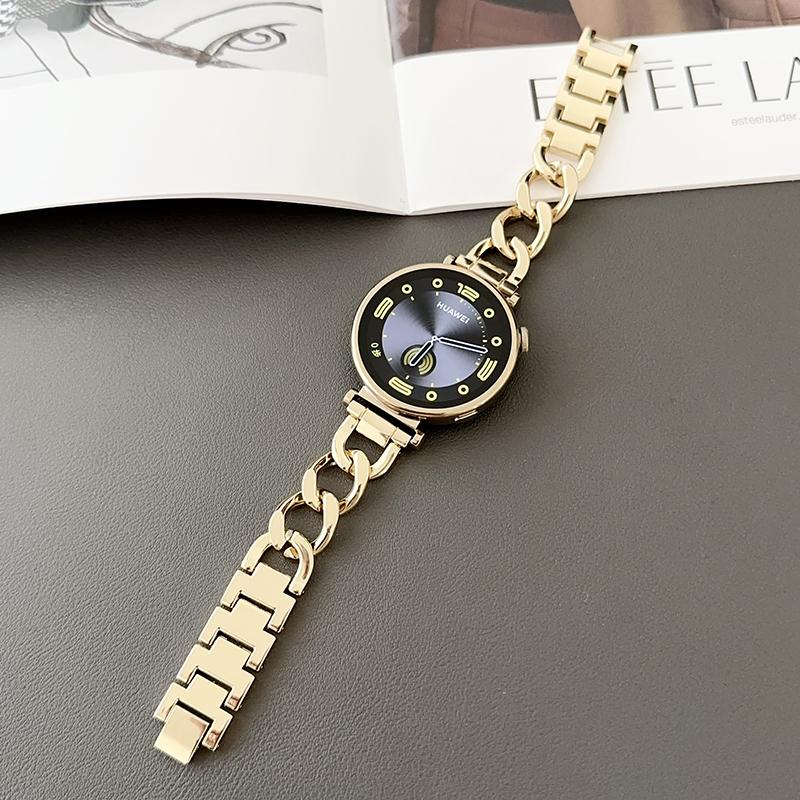 

Для Huawei Watch GT 4 41мм/Garmin Venu 3S 18мм Браслет-цепочка из цинкового сплава для часов Gold