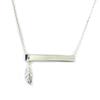 Les Trésors De Lily [N6971] - Silver 'Identity' Feather Necklace (rhodium-plated)