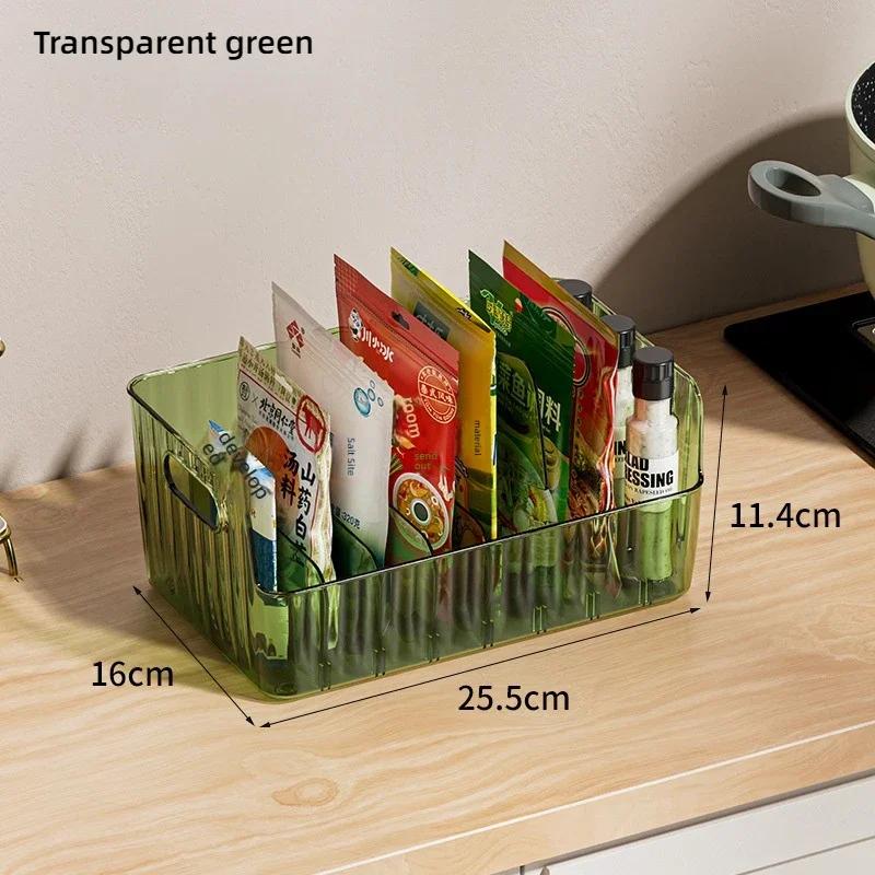 Simple Style Storage Basket Acrylic Living Room Utility Pellet Tray Kitchen Freezer Box Home Fruit Rack Shelf for Indoor Decor