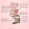 Mini Portable Folding Combination Palette Eyeshadow Highlight Blush Pearl Velvet Fine Blush Waterproof Glitter Highlight