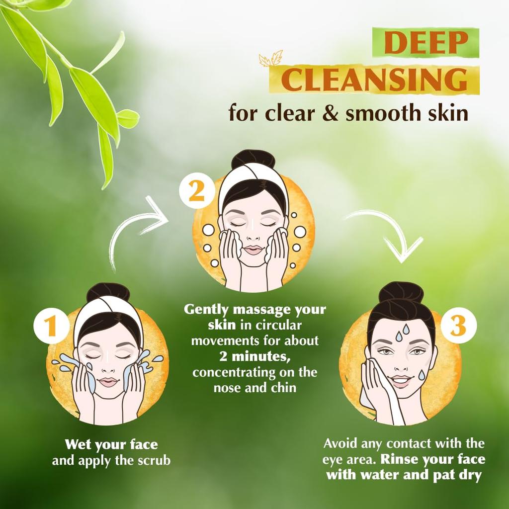 Everyuth Naturals Hydrating Exfoliating Walnut Apricot Scrub 100gm For All Skin Types Blackhead Removal