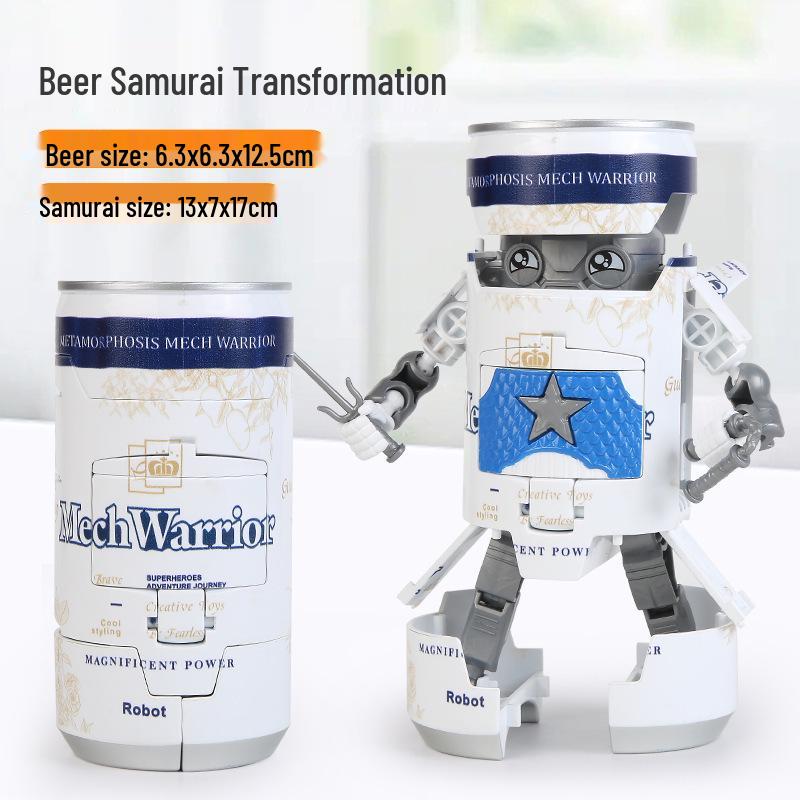 Transforming Internet Celebrity Cola Robot Mecha Toy for Kids