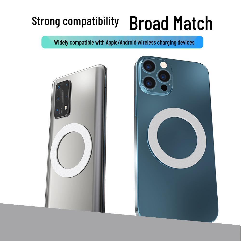 Ultra-Thin Magsafe Magnetic Wireless Charger with Adhesive Ring