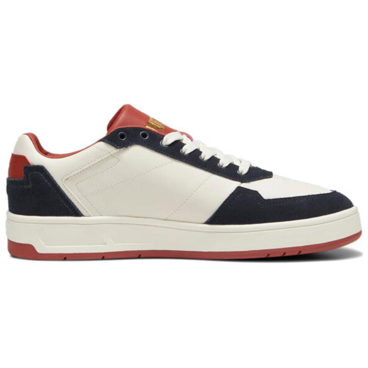 Puma Comfortable Simple Low-Top Sneakers Unisex Sneakers White Navy-Blue 395087-05