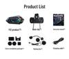 Auriculares Bluetooth para Casco de Motocicleta Y12 con Cancelación de Ruido, Larga Duración de Batería, para Cascos Integrales y Semi-Integrales.