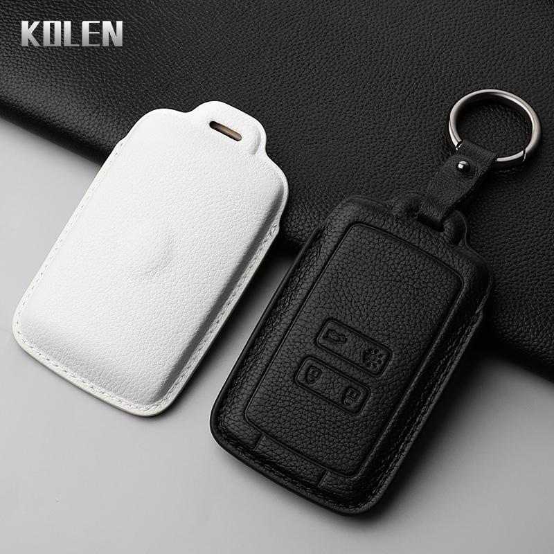 Genuine Leather Car Card Key Case Cover Shell For Renault Koleos Captur Megane Clio Scenic Talisman Arkana For Dacia Sandero Fob