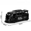 1/32 Scale VK Bus Transporter Model Car with Surfboards Convertible Camping Van, Zinc Alloy Pull Back Toy Car with Sound and Light for Kids Gift